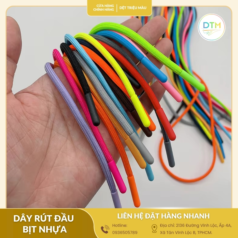 So sánh ưu nhược điểm dây rút đầu bịt nhựa và đầu kim loại. Gợi ý cách chọn loại phù hợp, bền đẹp, giá tốt cho áo quần, balo.